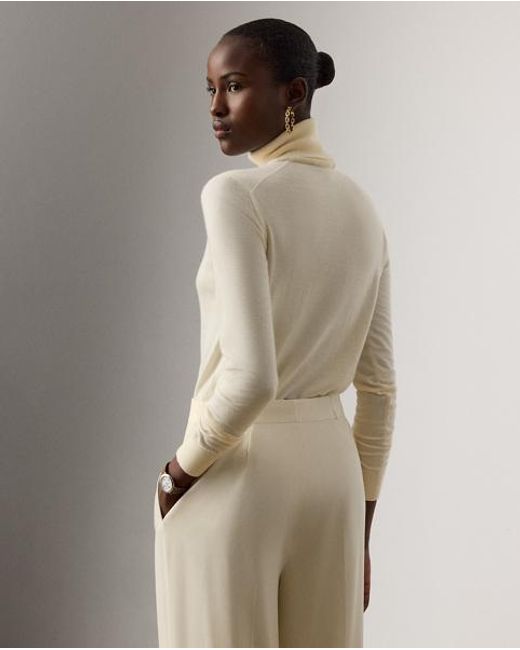 Ralph Lauren Natural Cashmere Turtleneck Sweater
