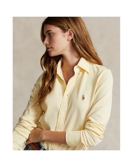 Polo Ralph Lauren Natural Slim-Fit Oxfordhemd aus Baumwollstrick