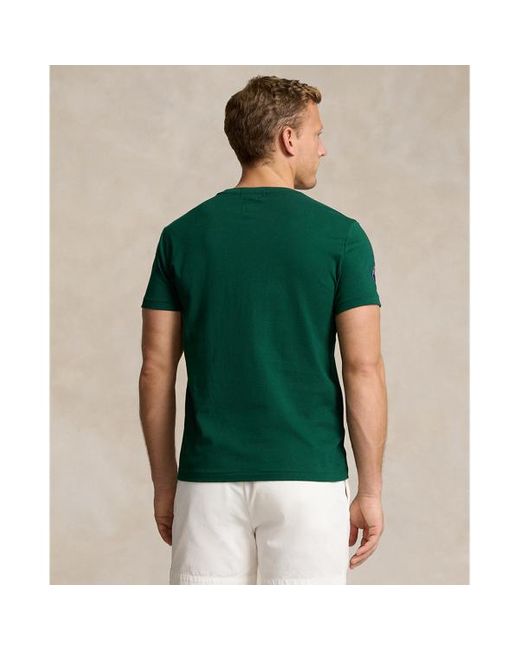 Polo Ralph Lauren Custom-Slim-Fit T-Shirt Wimbledon in Green für Herren