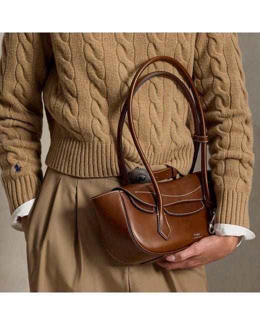 Polo Ralph Lauren Brown Polo Blaze Small Shoulder Bag
