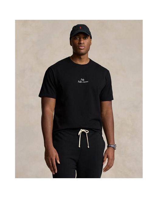 Ralph Lauren Große Größen - Jersey-T-Shirt mit gesticktem Logo in Black für Herren