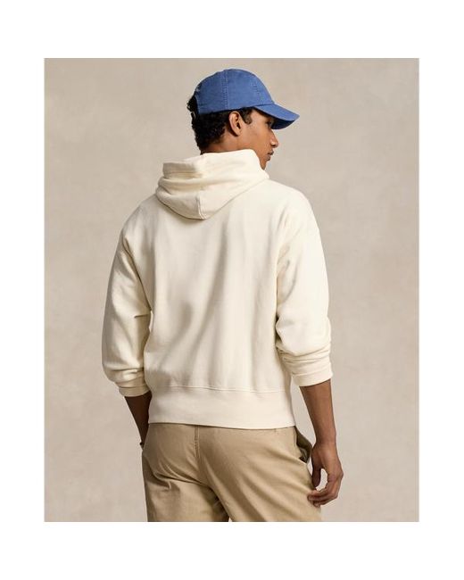 Polo Ralph Lauren White Vintage Fit Graphic Fleece Hoodie for men