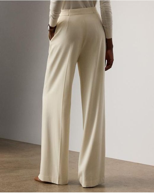 Ralph Lauren Dean Wollen Gabardine Broek in het Natural