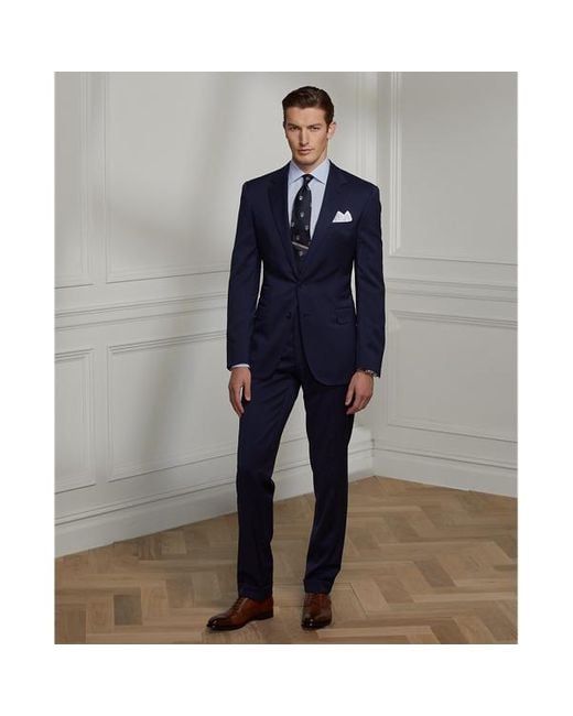 Ralph Lauren Purple Label Blue Ralph Lauren Gregory Hand-tailored Wool Serge Suit for men