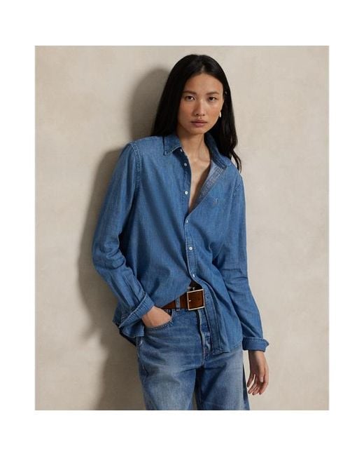 Ralph Lauren Blue Classic Fit Denim Shirt