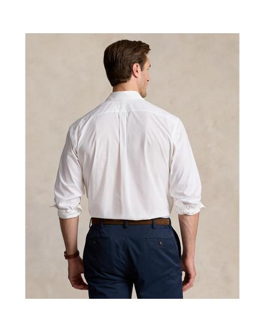 Ralph Lauren White Big & Tall - Stretch Poplin Shirt for men