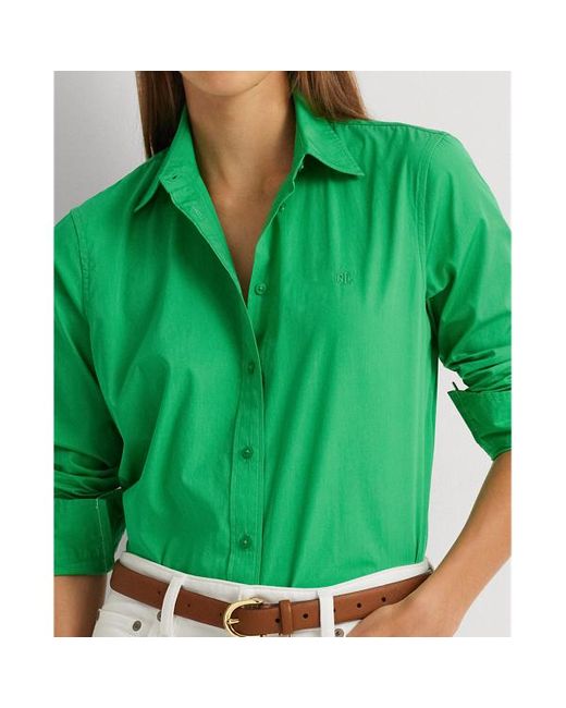 Camisa de algodón ultraligero Lauren by Ralph Lauren de color Green