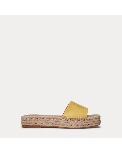 Lauren by Ralph Lauren Natural Polly Nappa Leather Espadrille