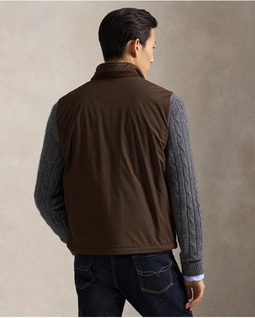 Polo Ralph Lauren Brown The Abottson Gabardine Gilet for men
