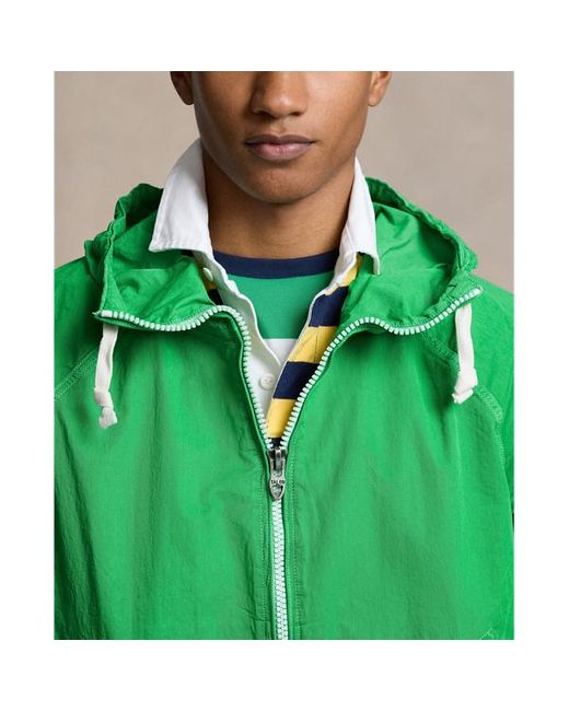 Polo Ralph Lauren Green Garment-dyed Twill Hooded Jacket for men