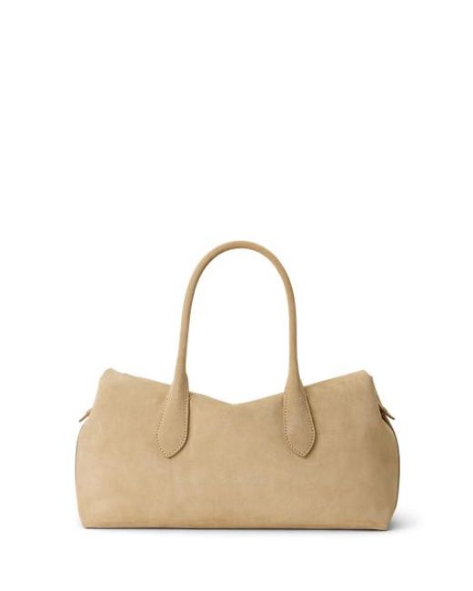 Polo Ralph Lauren Natural Bellport Suede Satchel
