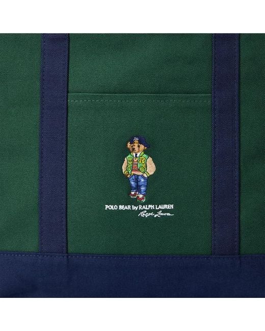 Polo Ralph Lauren Gray Polo Bear Canvas Tote for men