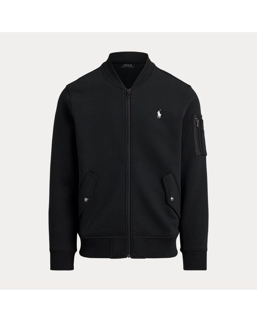 Polo Ralph Lauren Black Double-Knit Flight Jacket for men