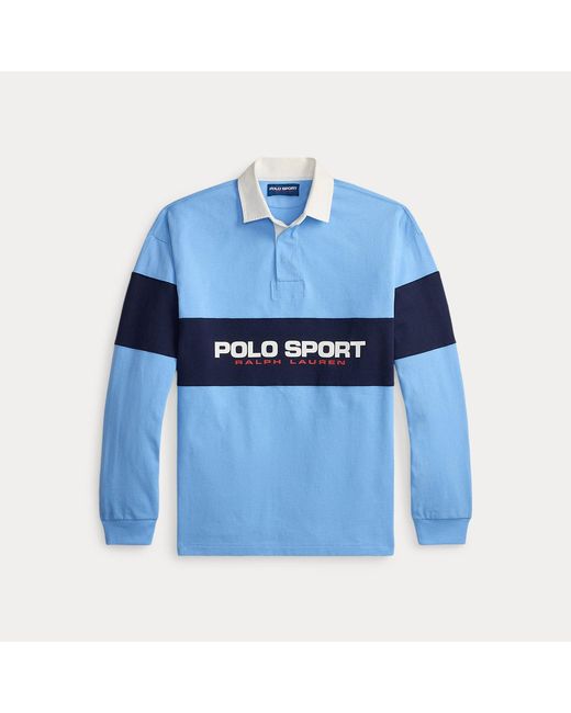 Polo Ralph Lauren Blue Big Fit Polo Sport Rugby Shirt for men