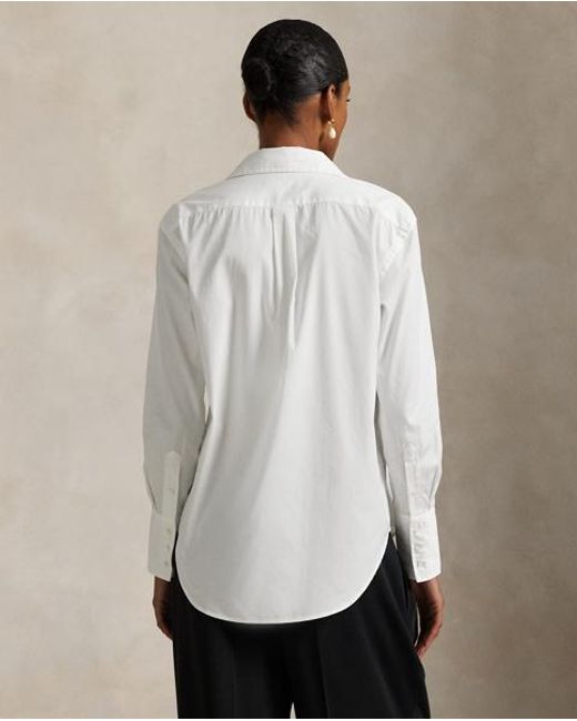 Polo Ralph Lauren White Cotton Tuxedo Shirt