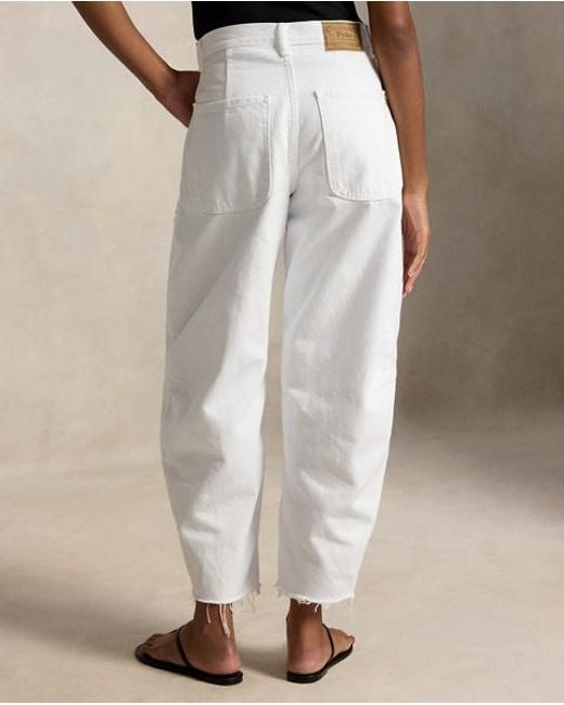 Polo Ralph Lauren White Curved Tapered Jean