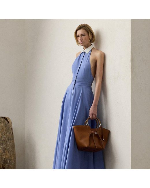 Ralph Lauren Eldred Katoenen Jurk in het Blue
