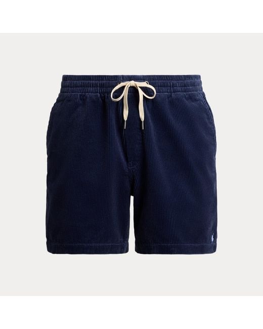 Polo Ralph Lauren Blue 15 Cm Polo Prepster Corduroy Shorts for men
