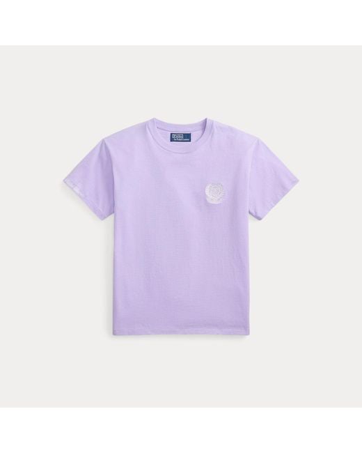 Polo Ralph Lauren Purple Wimbledon Classic Fit Cotton Tee