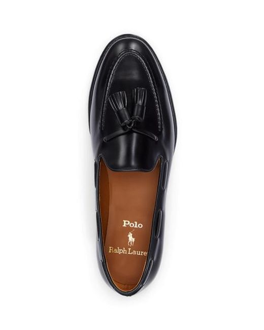 Polo Ralph Lauren Black Maestra Tassel Calfskin Loafer for men