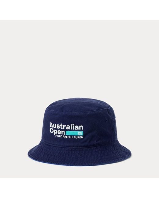 Polo Ralph Lauren Blue Australian Open Reversible Bucket Hat for men