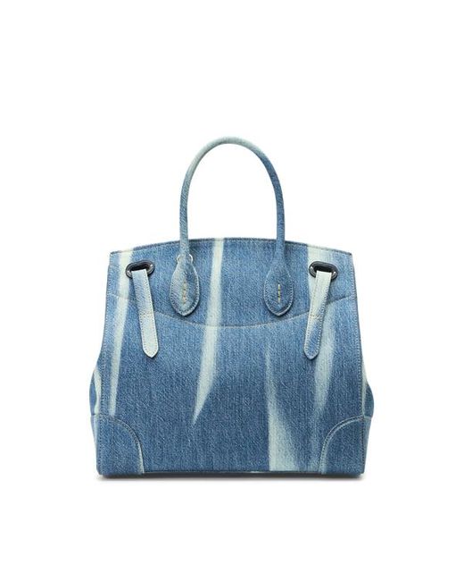 Ralph Lauren Collection Blue Soft Ricky 33 Denim Bag