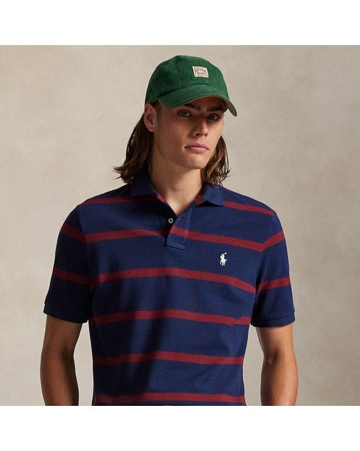 Polo in piqué a righe Classic-Fit di Polo Ralph Lauren in Blue da Uomo