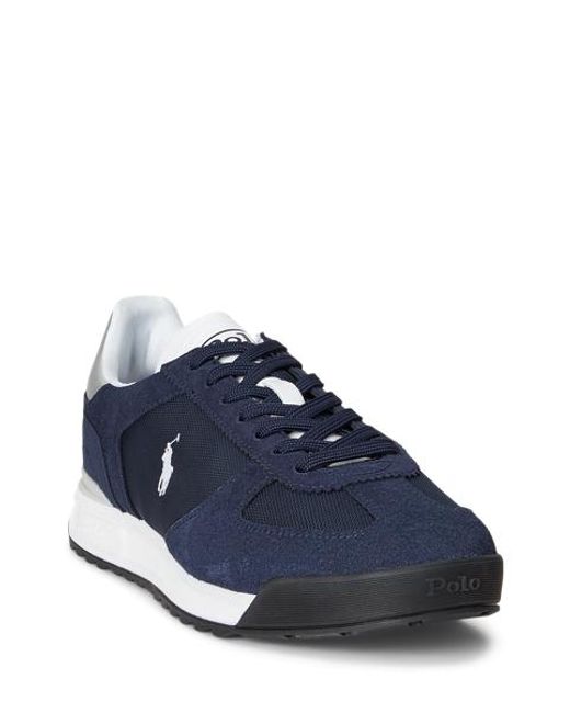Polo Ralph Lauren Blue Varick Suede & Oxford Trainer for men