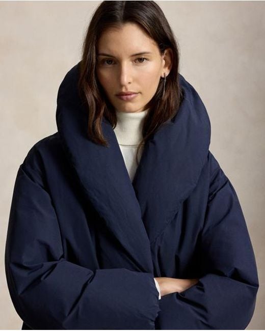 Polo Ralph Lauren Blue Down Puffer Toggle Coat