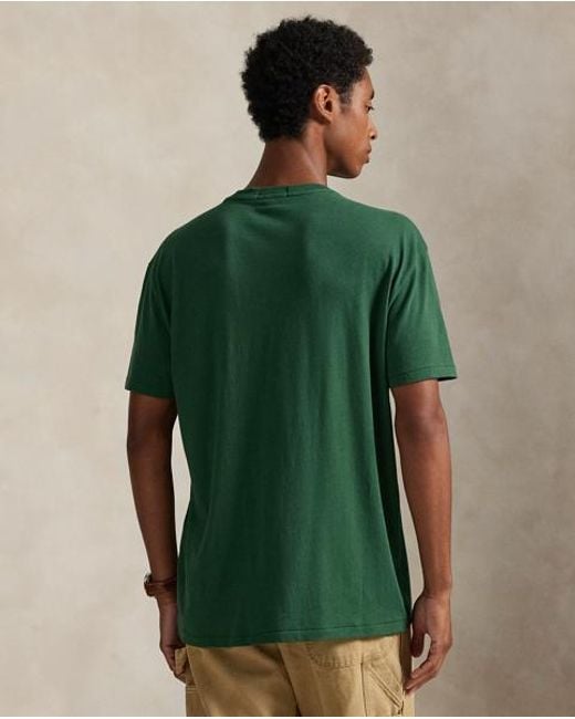 Polo Ralph Lauren Green Classic Fit Jersey Graphic T-Shirt for men
