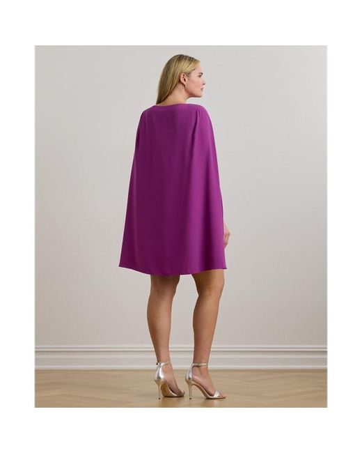 Ralph Lauren Purple Ralph Lauren Cape Georgette Cocktail Dress