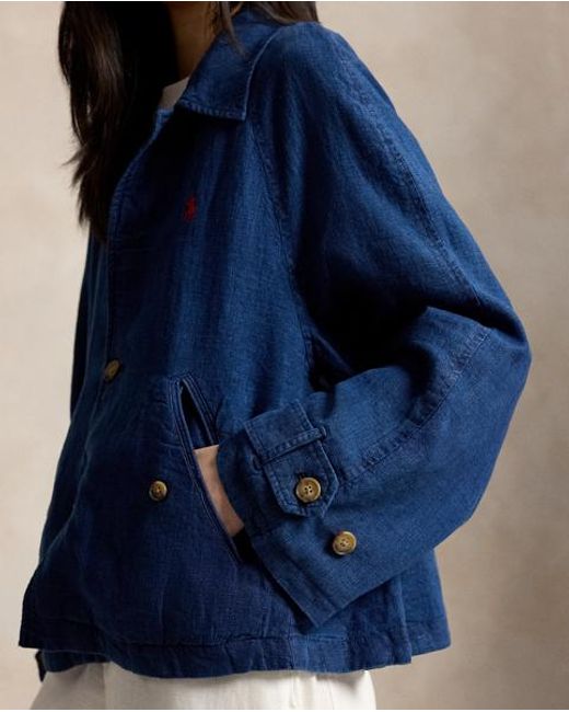 Polo Ralph Lauren Blue Délavé Linen Jacket