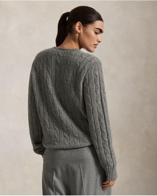 Ralph Lauren Gray The Iconic Cable-knit Cashmere Jumper for men