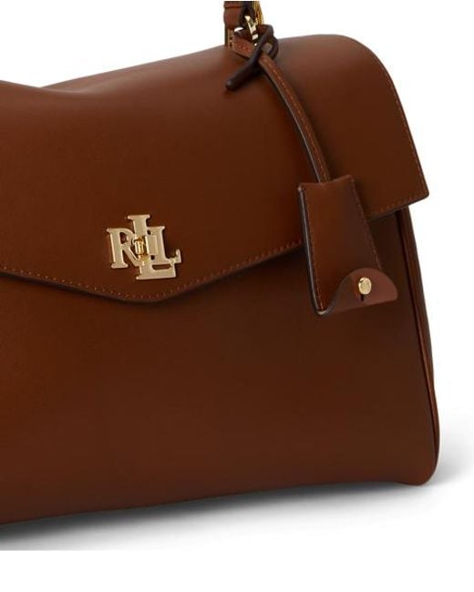 Ralph Lauren Brown Nappa Leather Medium Farrah Soft Satchel