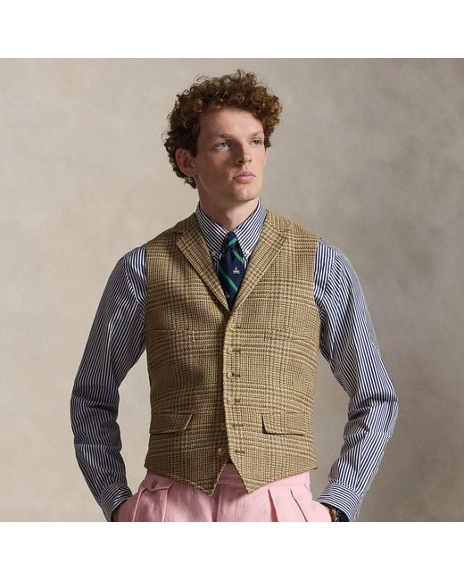 Polo Ralph Lauren Brown Summer Tweed Vest for men