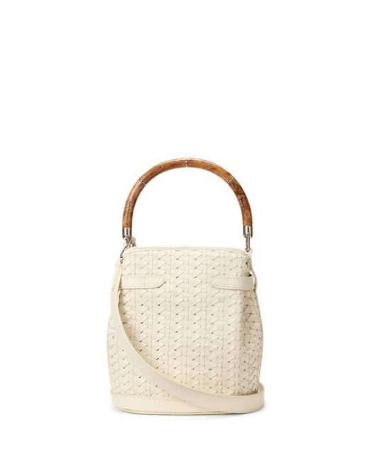 Ralph Lauren Natural Ralph Lauren The Ralph Braided Small Bucket Bag