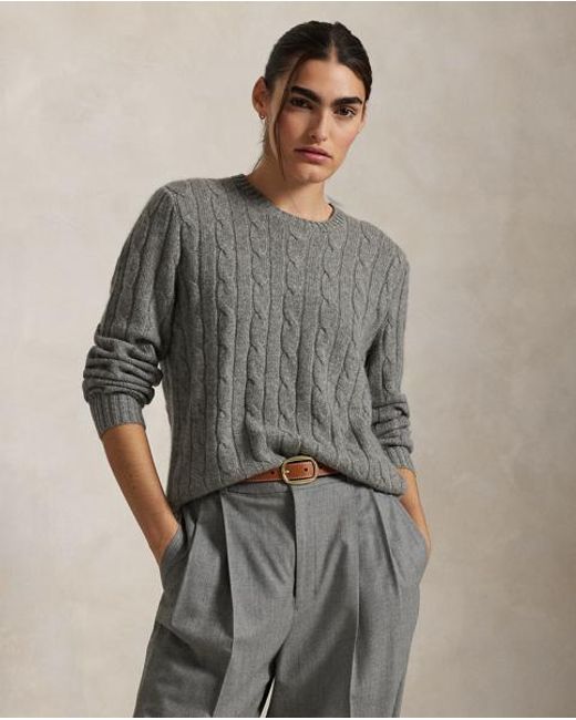 Ralph Lauren Gray The Iconic Cable-knit Cashmere Jumper for men