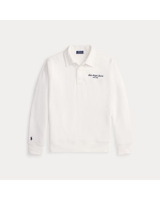 Polo Ralph Lauren Gray Relaxed Fit Logo Collared Sweatshirt for men