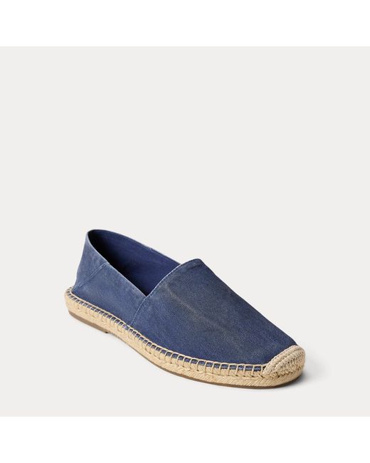 Polo Ralph Lauren Blue Cevio Washed Canvas Espadrille for men