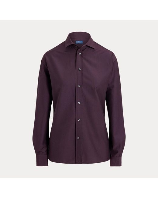 Polo Ralph Lauren Purple Relaxed Fit Cotton-Silk Shirt