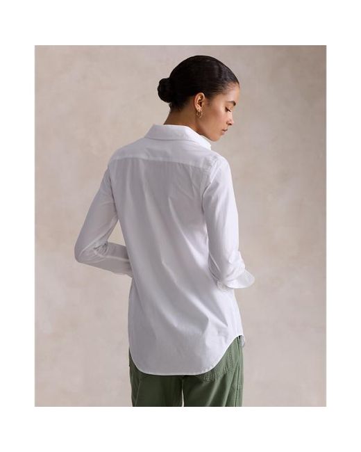 Polo Ralph Lauren White End-On-End Stretch Slim Fit Cotton Shirt