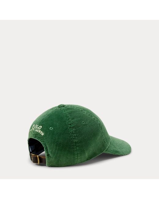 Polo Ralph Lauren Green Corduroy Ball Cap for men