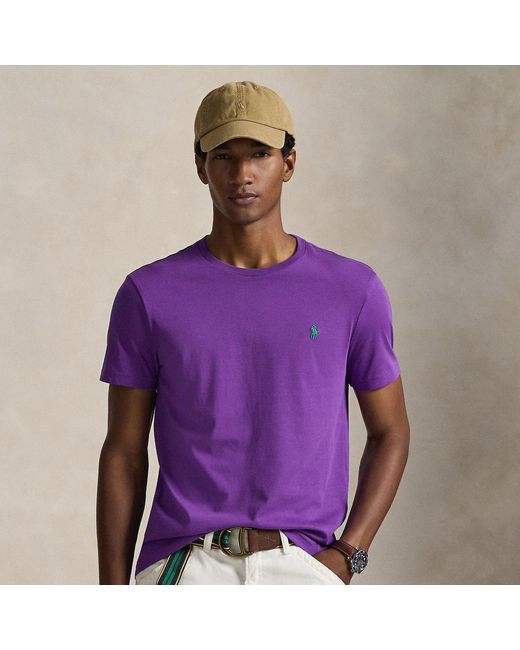Polo Ralph Lauren Purple Custom Slim Fit Jersey Crewneck T-Shirt for men