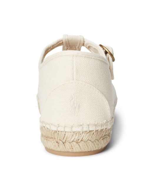 Espadrillas in tela con intagli di Ralph Lauren in Natural