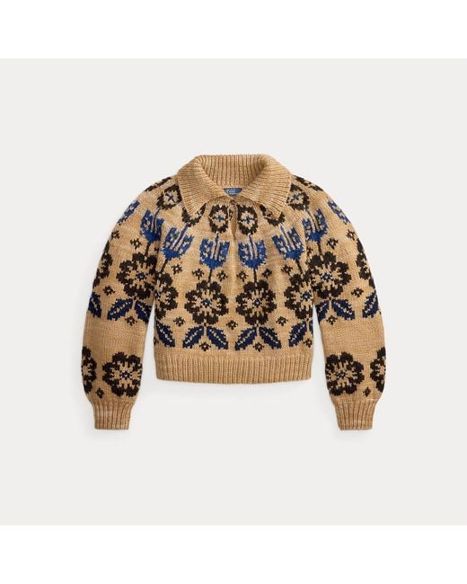 Polo Ralph Lauren Black Wool-Blend Keyhole Jumper