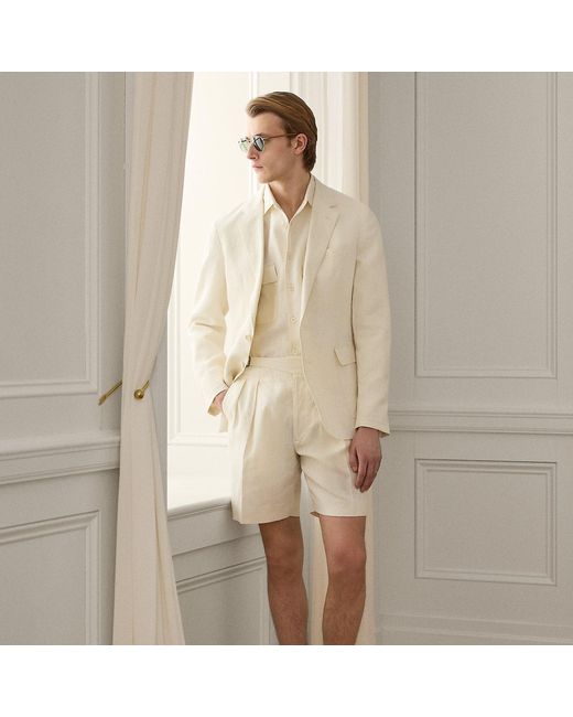 Ralph Lauren Natural Relaxed Fit Hand-Tailored Linen Short for men