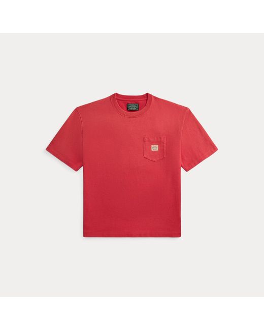 Polo Ralph Lauren Red Relaxed Fit Heavyweight Jersey T-Shirt for men