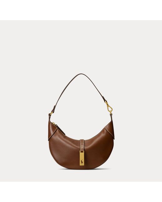 Polo Ralph Lauren Natural Polo Id Calfskin Mini Shoulder Bag