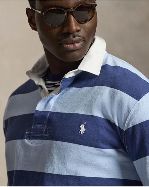 Polo Ralph Lauren Blue The Iconic Rugby Shirt for men