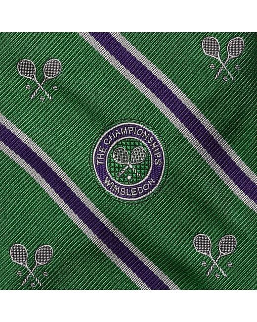 Polo Ralph Lauren Zijden Wimbledon Scheidsrechtersstropdas in het Green voor heren